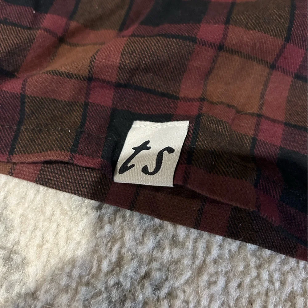 Evermore "I Almost Jumped In" flannel pajama top button up Taylor Swift Top only - Picture 7 of 12